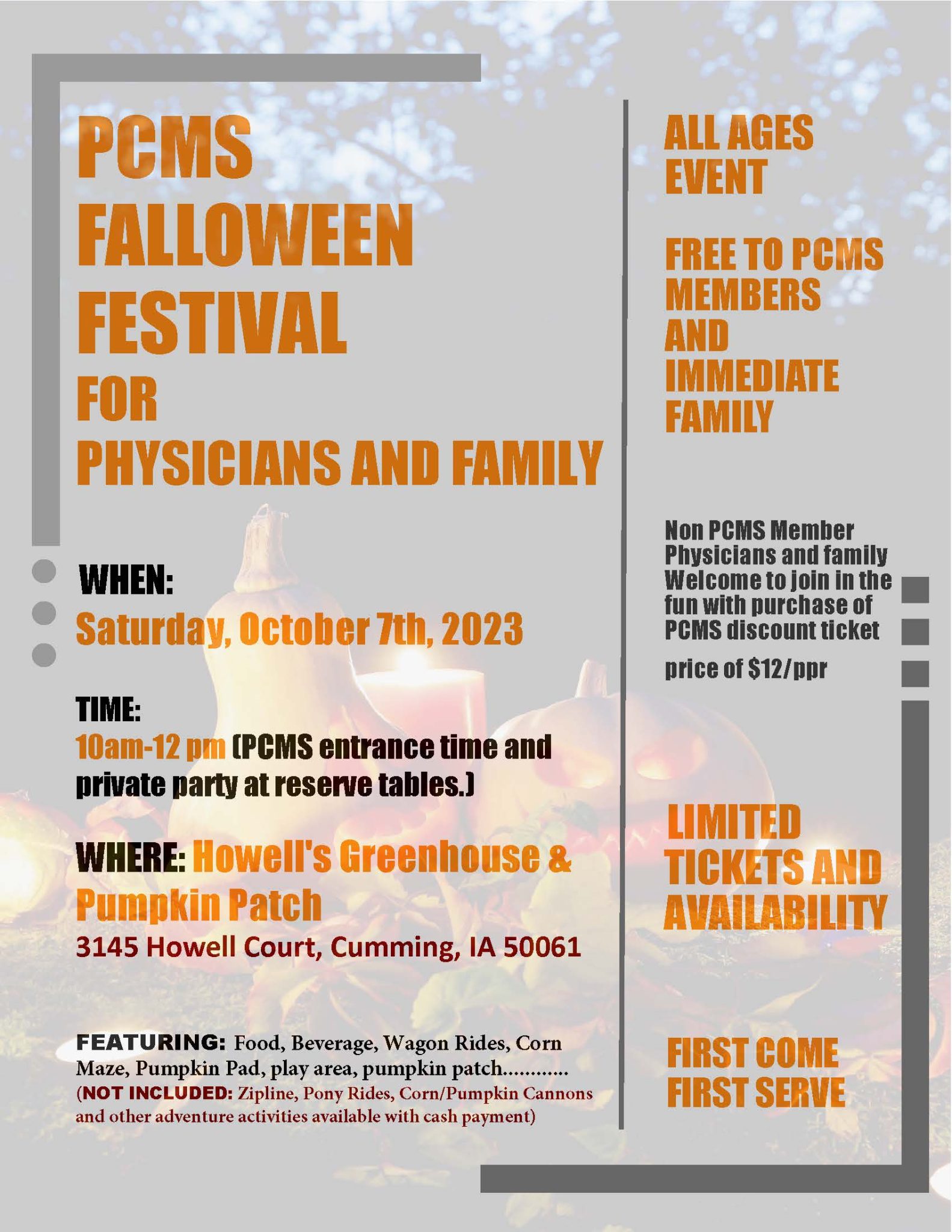 PCMS FALLOWEEN FESTIVAL SATURDAY, OCTOBER 7th 10am12pm FAMILY